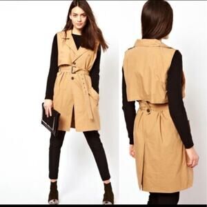 Ganni Norma Sleeveless Trench Women's Coat Size: S